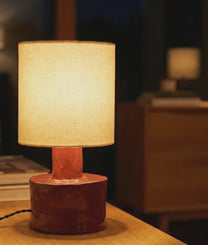Red Table Lamp Beige Catherine