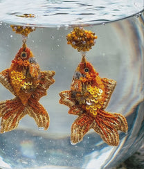 Celestial Goldfish Earrings