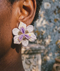 African Iris Earrings