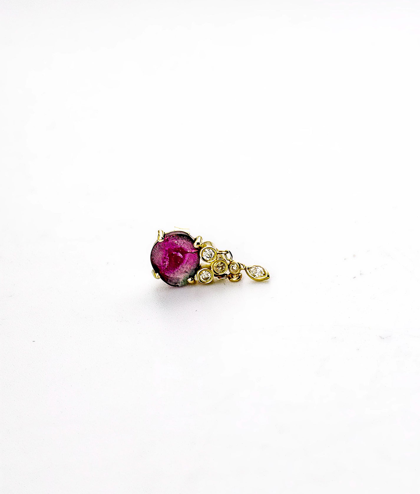 Tourmaline and Diam Flying Balloon Single Earring