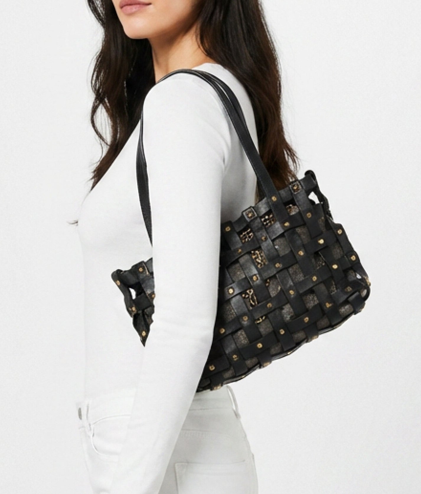 Valeria Shopping Bag in Bronze &amp; Grey