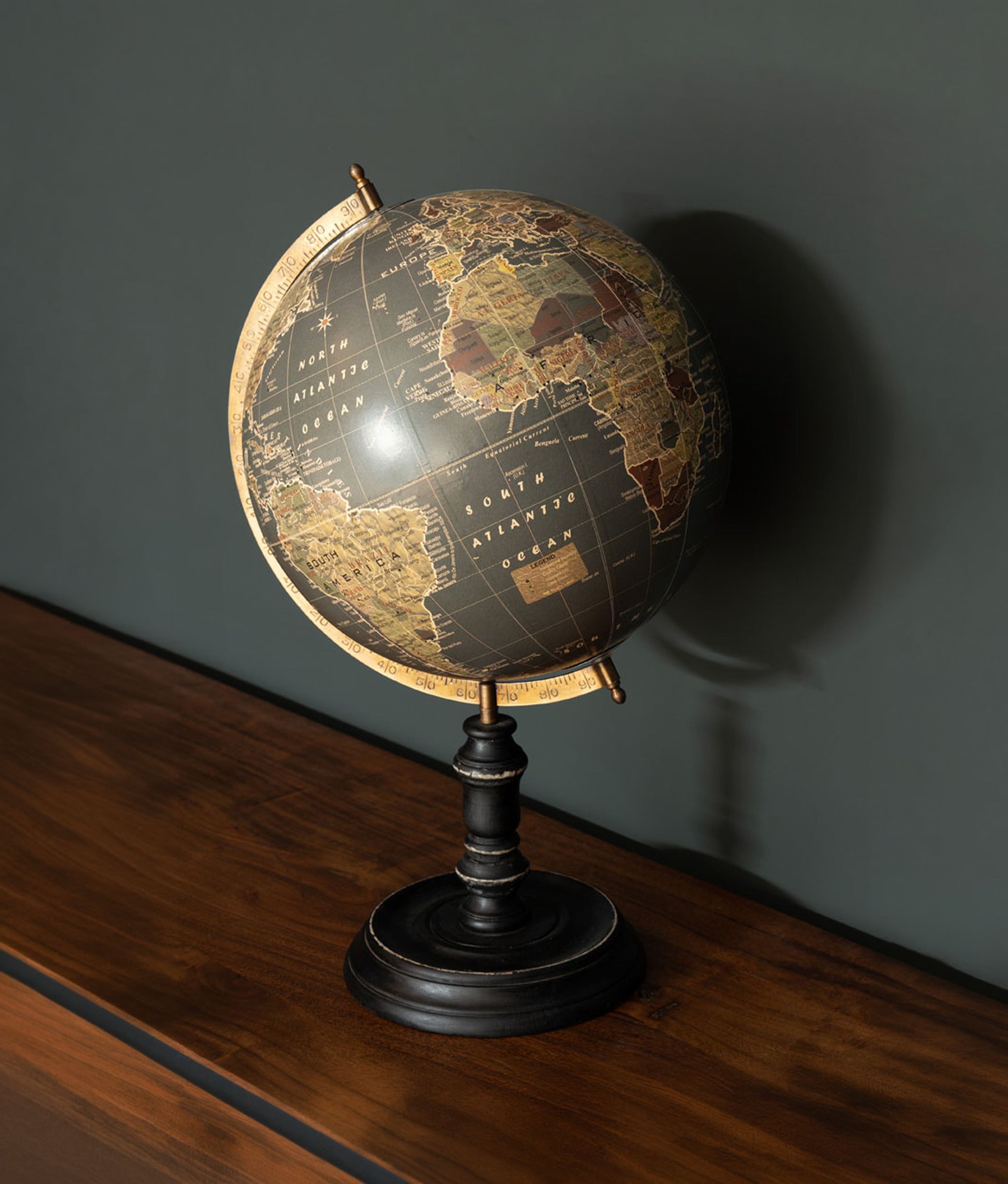 Black Globe on Stand