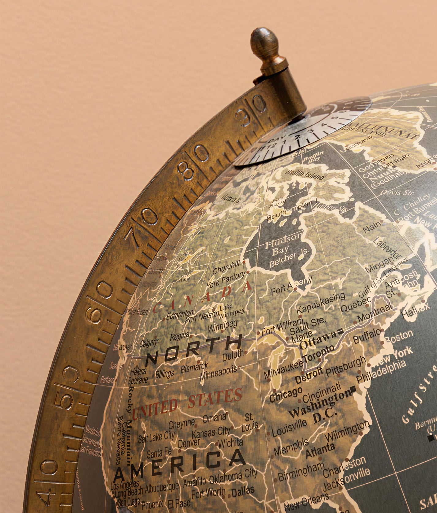 Black Globe on Stand