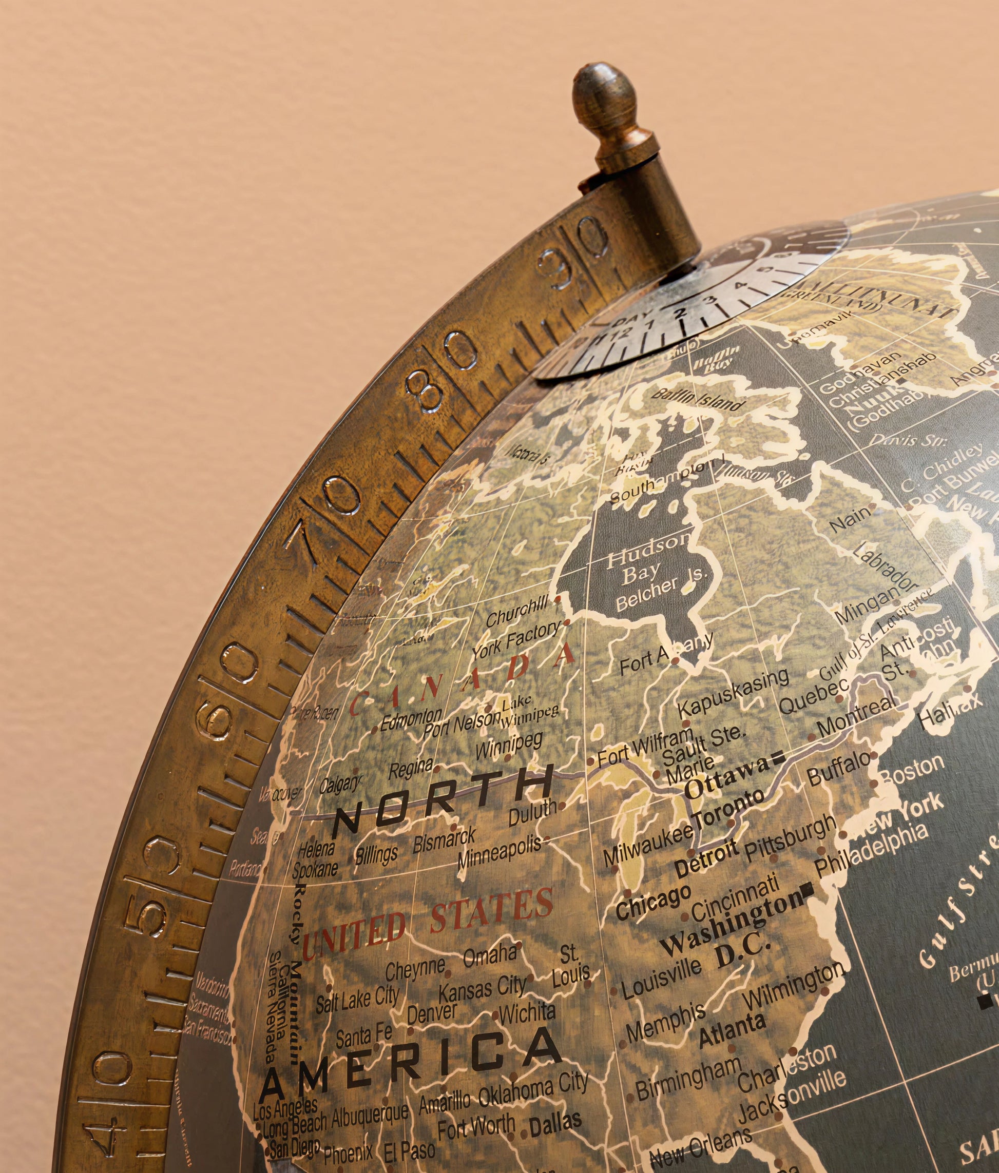 Black Globe on Stand
