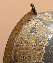 Black Globe on Stand
