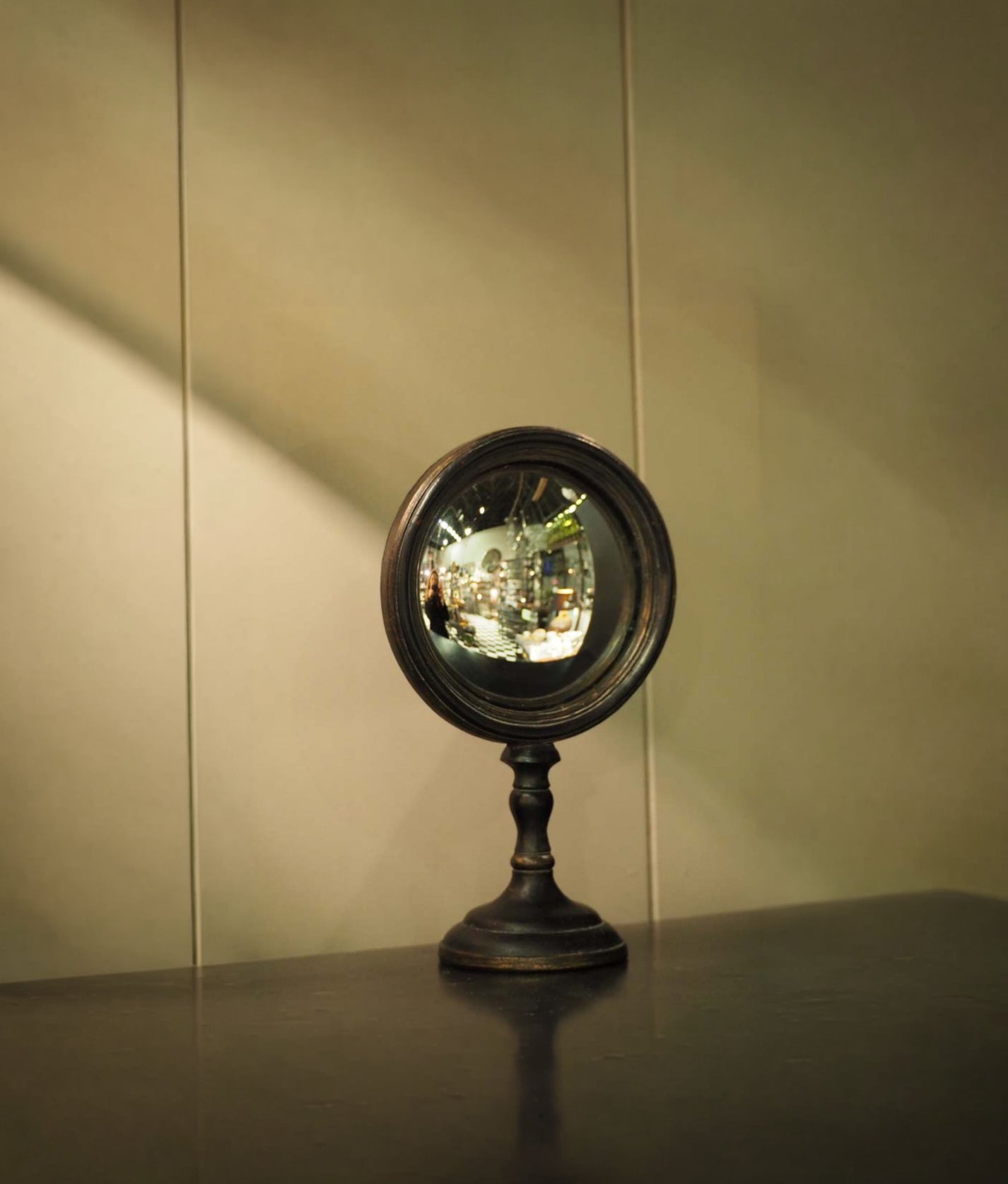 Small Convex Mirror on Stand