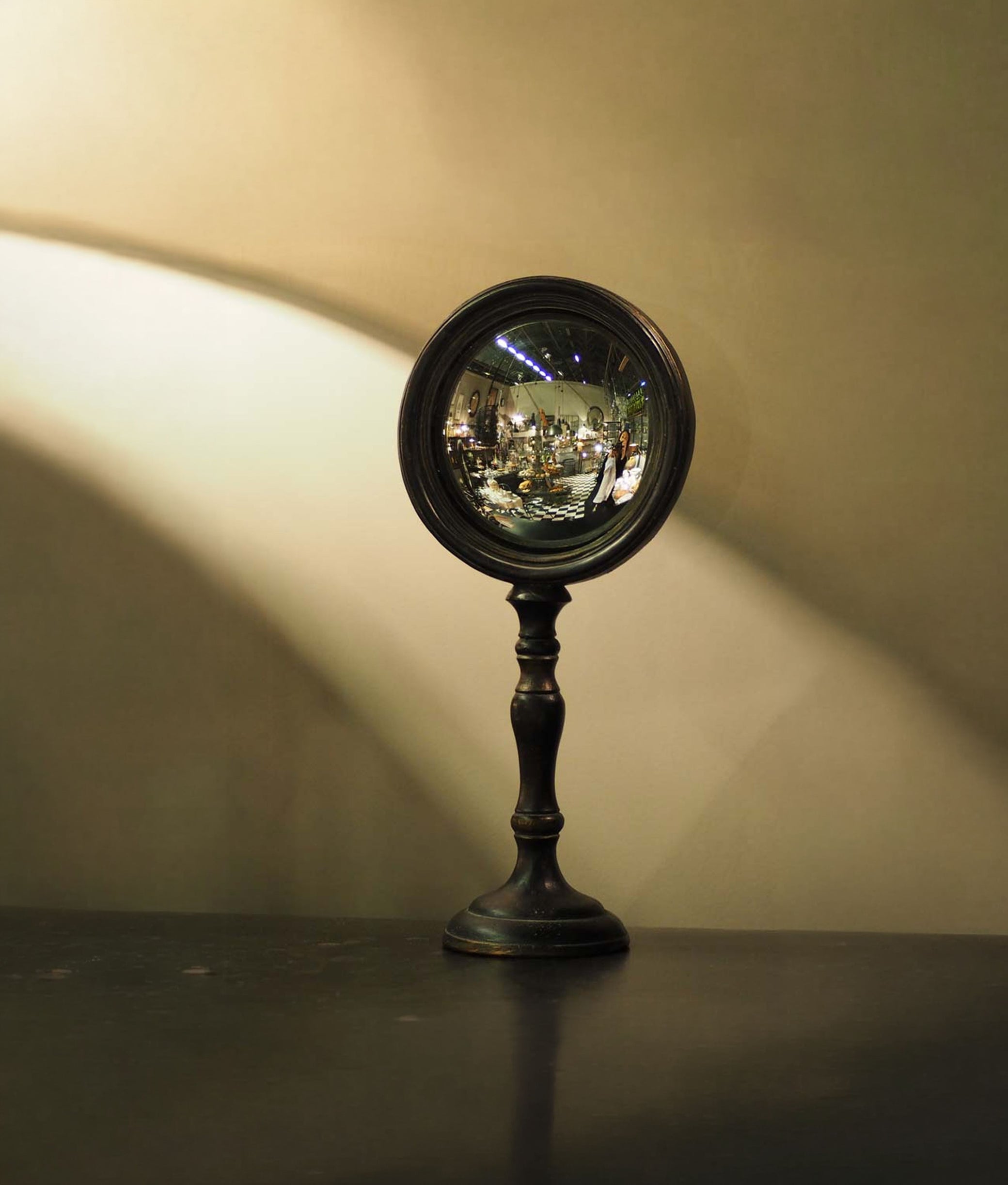 High Convex Mirror on Stand