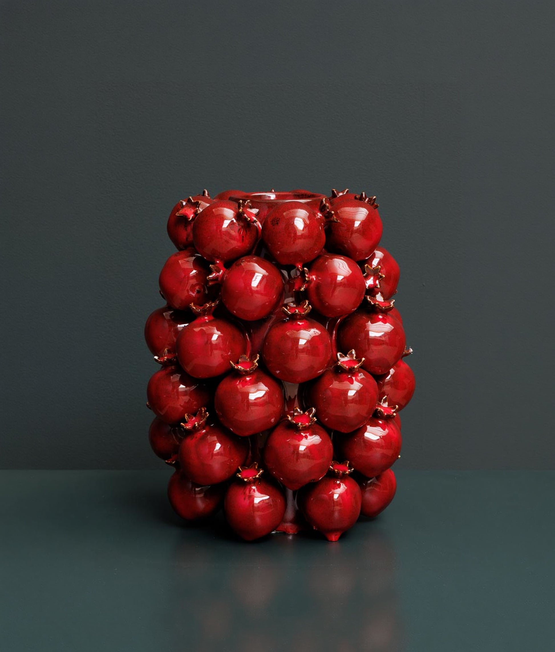 High Vase Farandole of Pomegranates