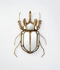 Mirrored Rhinoceros Beetle Wall Deco