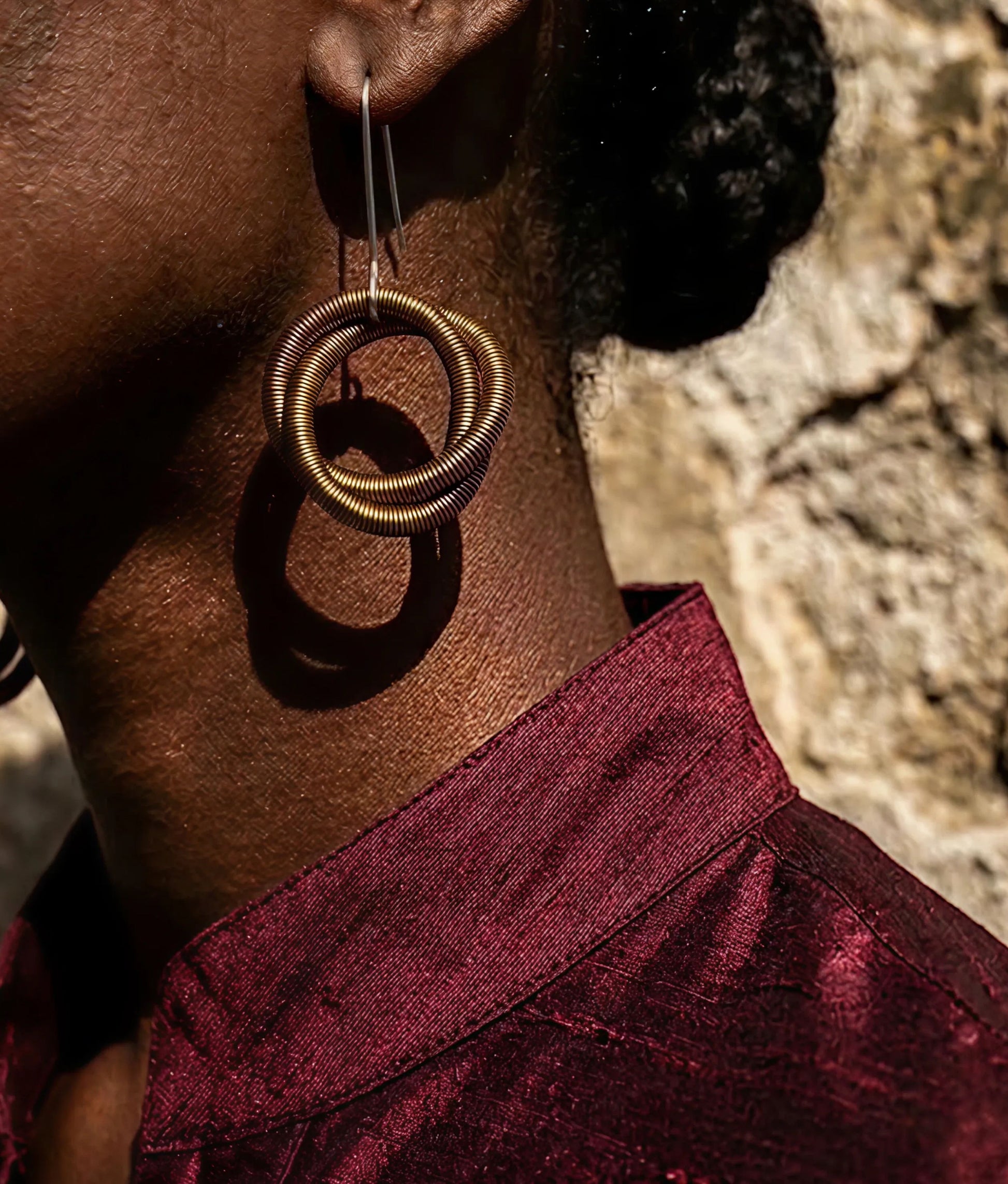 Oh Bronze Boucles d'oreilles Tress Earrings