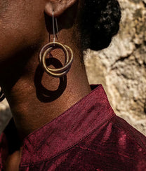 Oh Bronze Boucles d'oreilles Tress Earrings