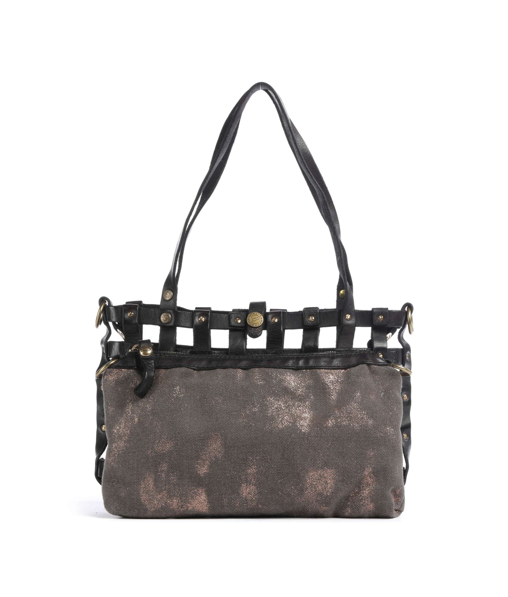 Valeria Shopping Bag in Bronze &amp; Grey