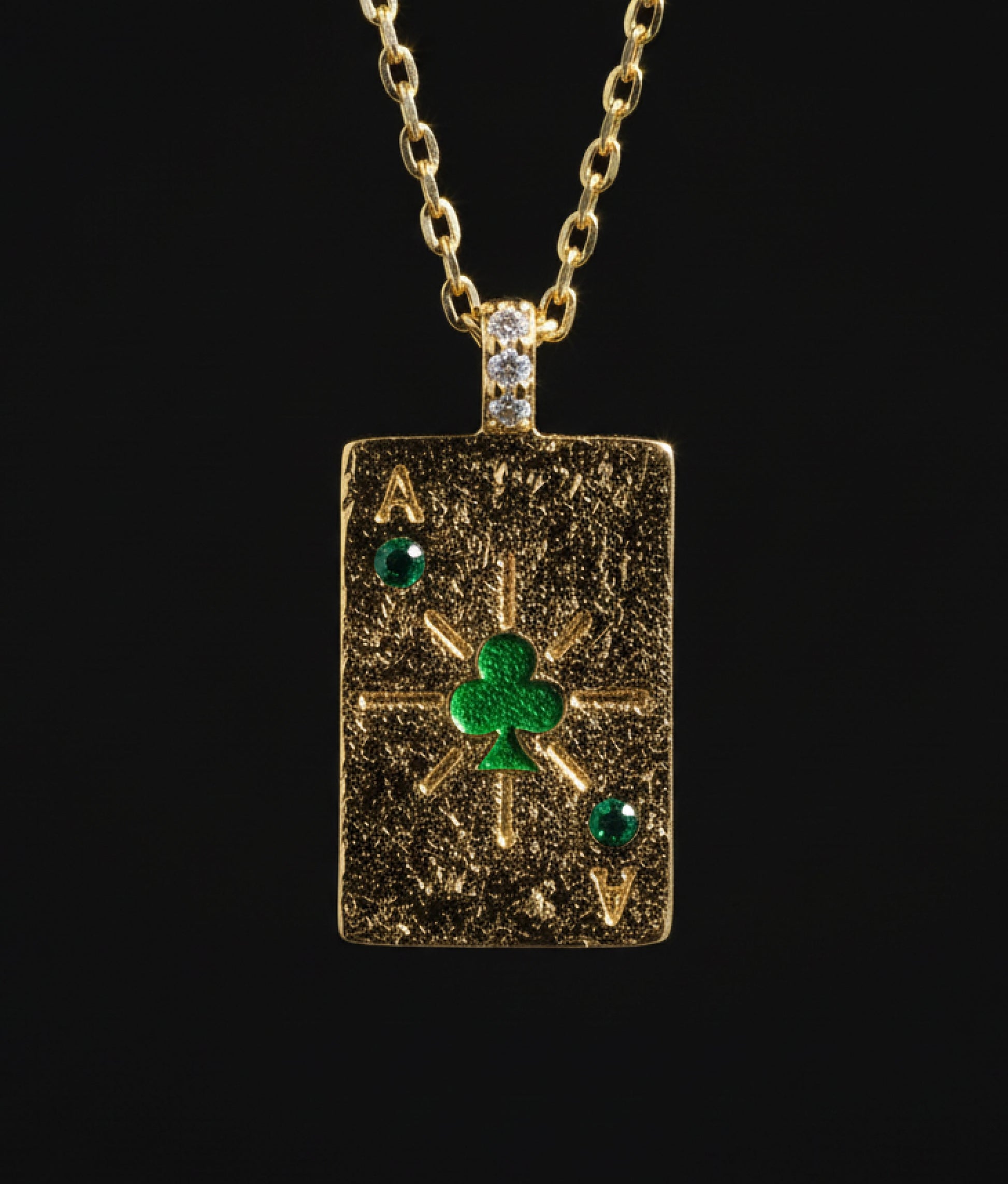 Ace of Clubs Pendant Necklace