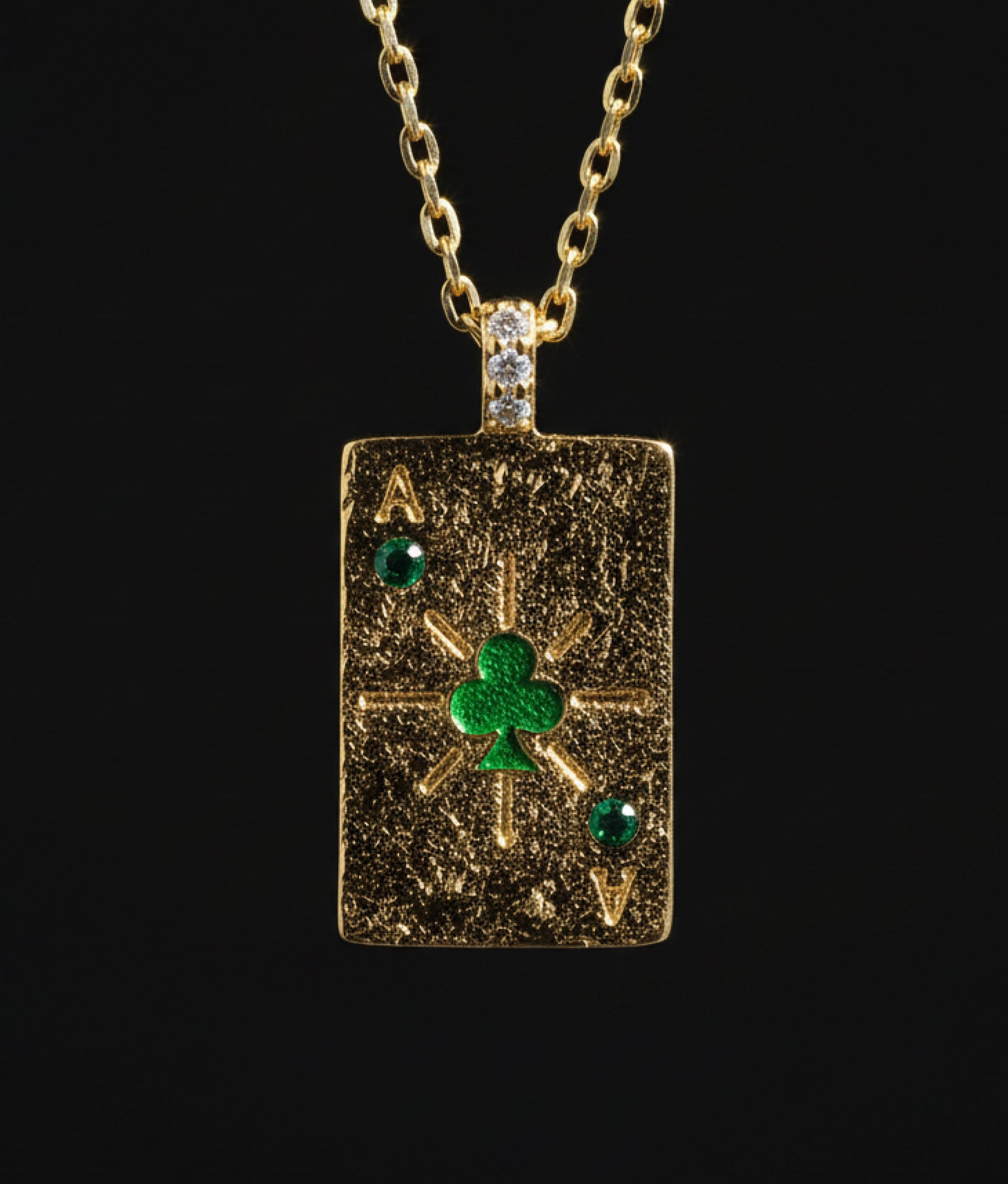 Ace of Clubs Pendant Necklace