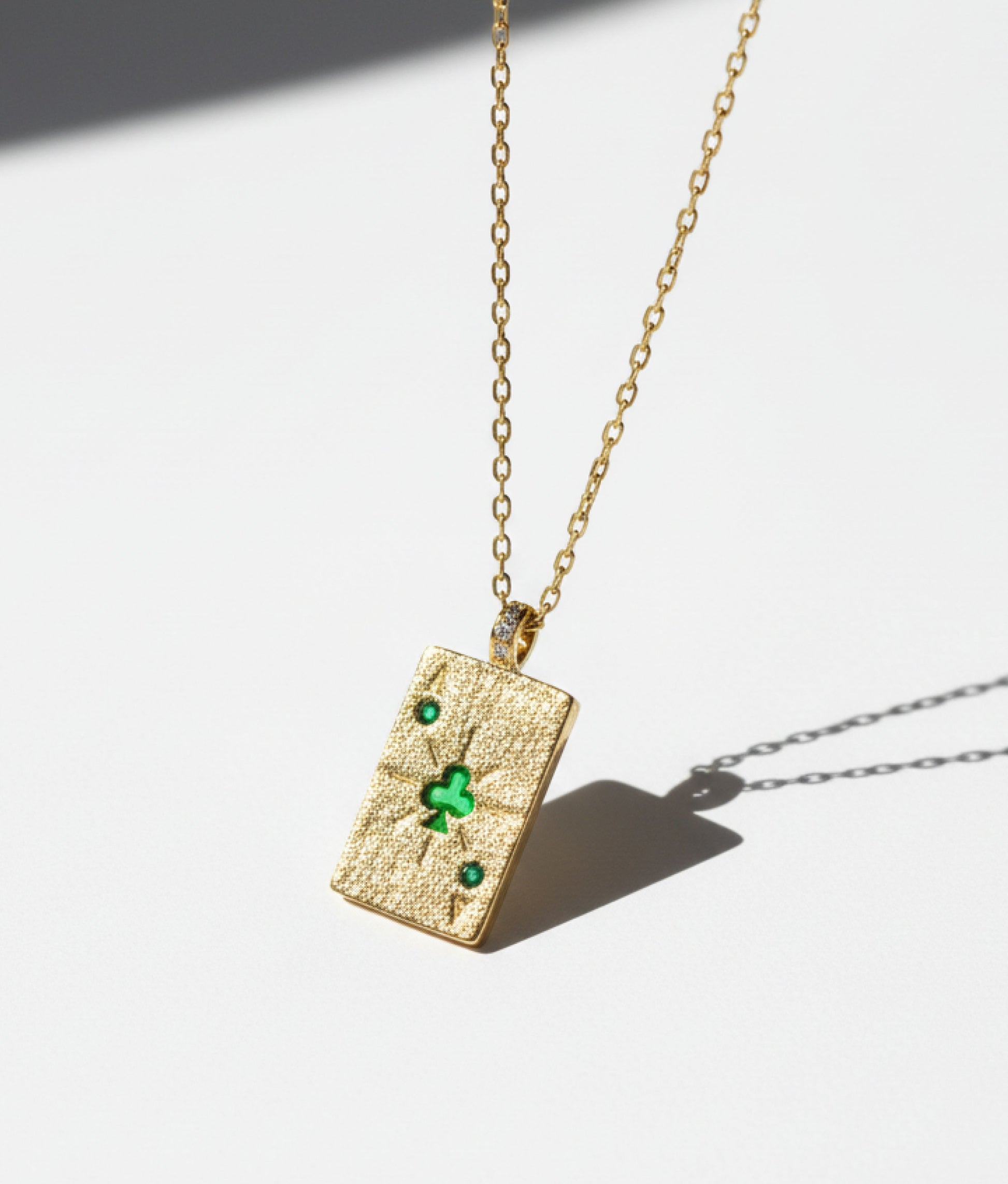 Ace of Clubs Pendant Necklace