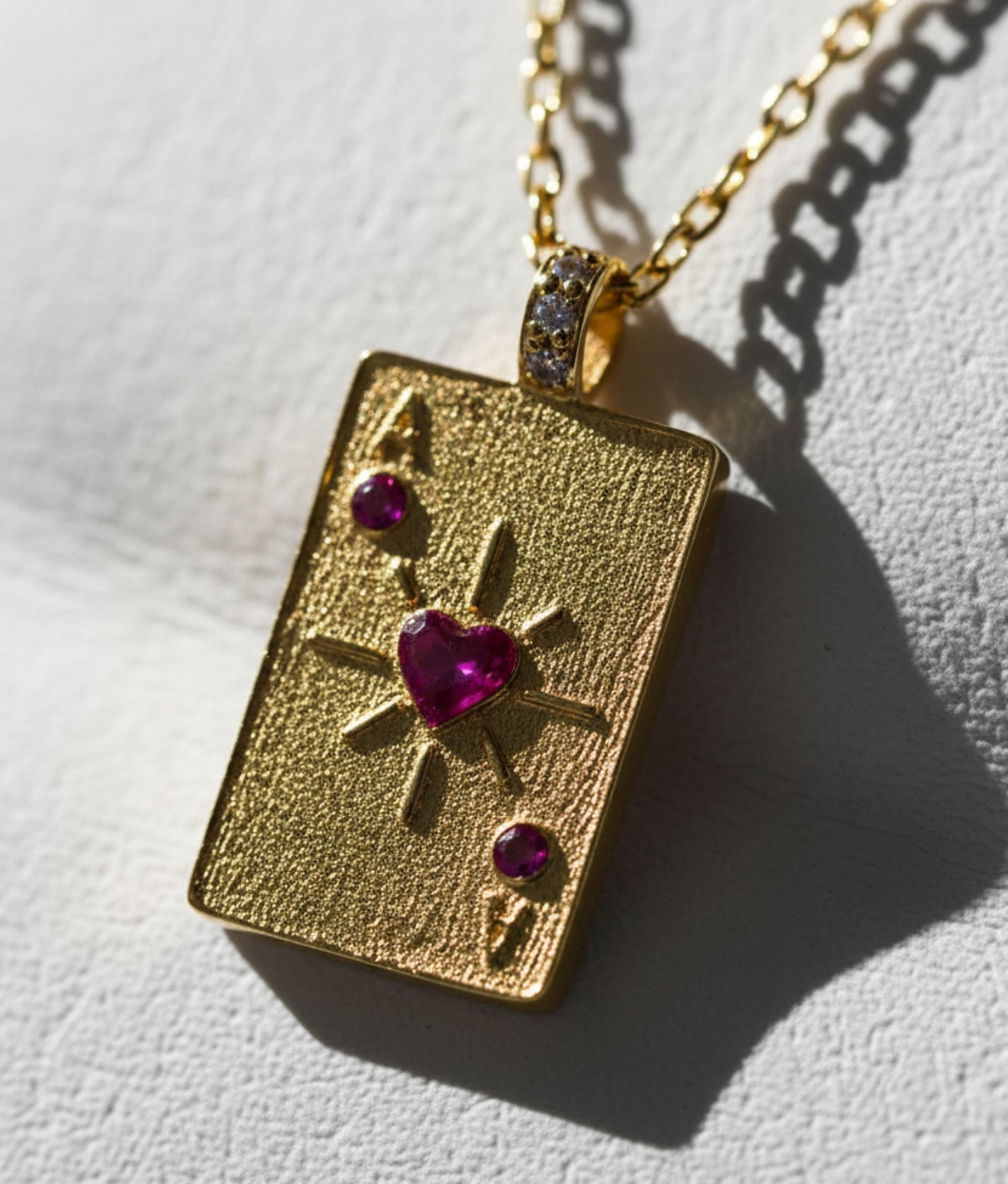 Ace of Hearts Pendant Necklace