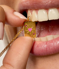 Ace of Hearts Pendant Necklace