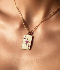 Ace of Hearts Pendant Necklace