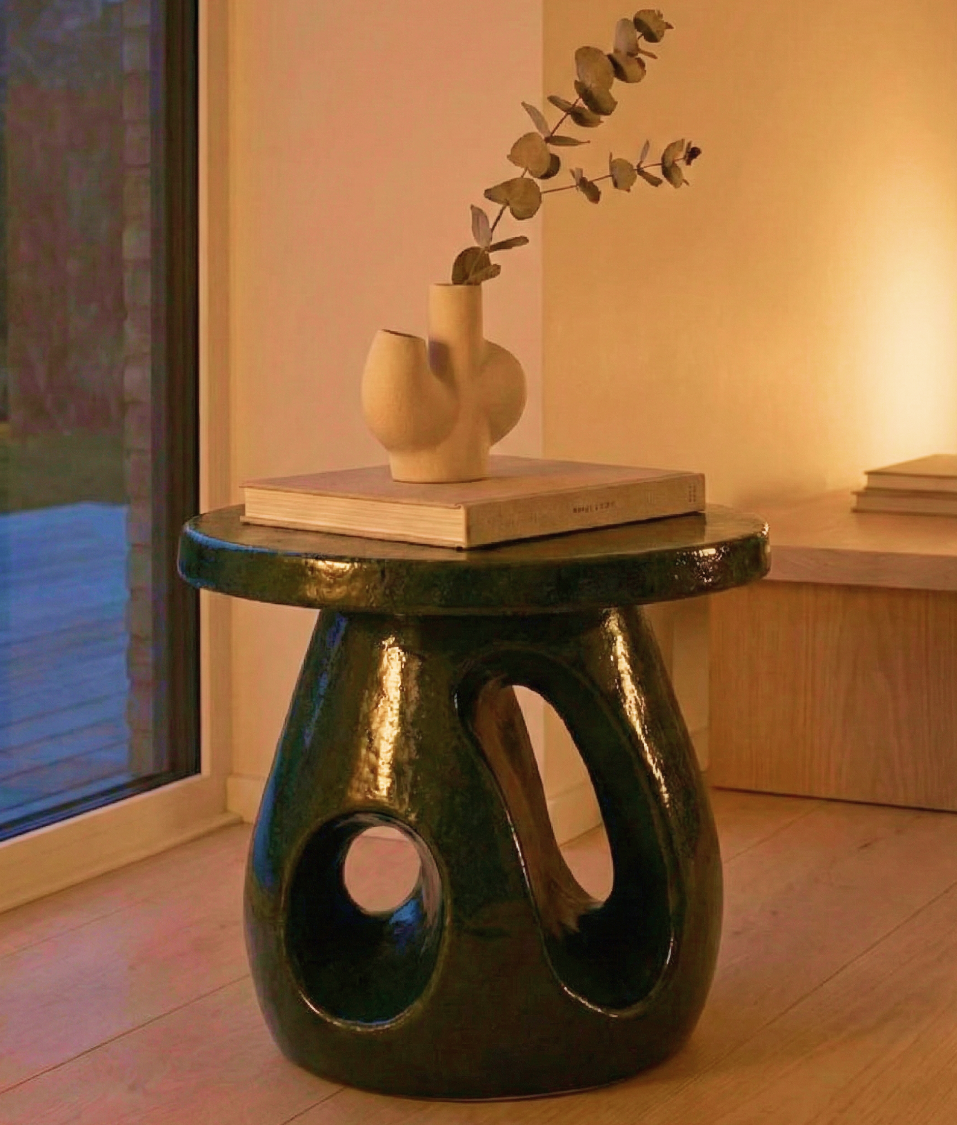 Amé Dark Green Side Table