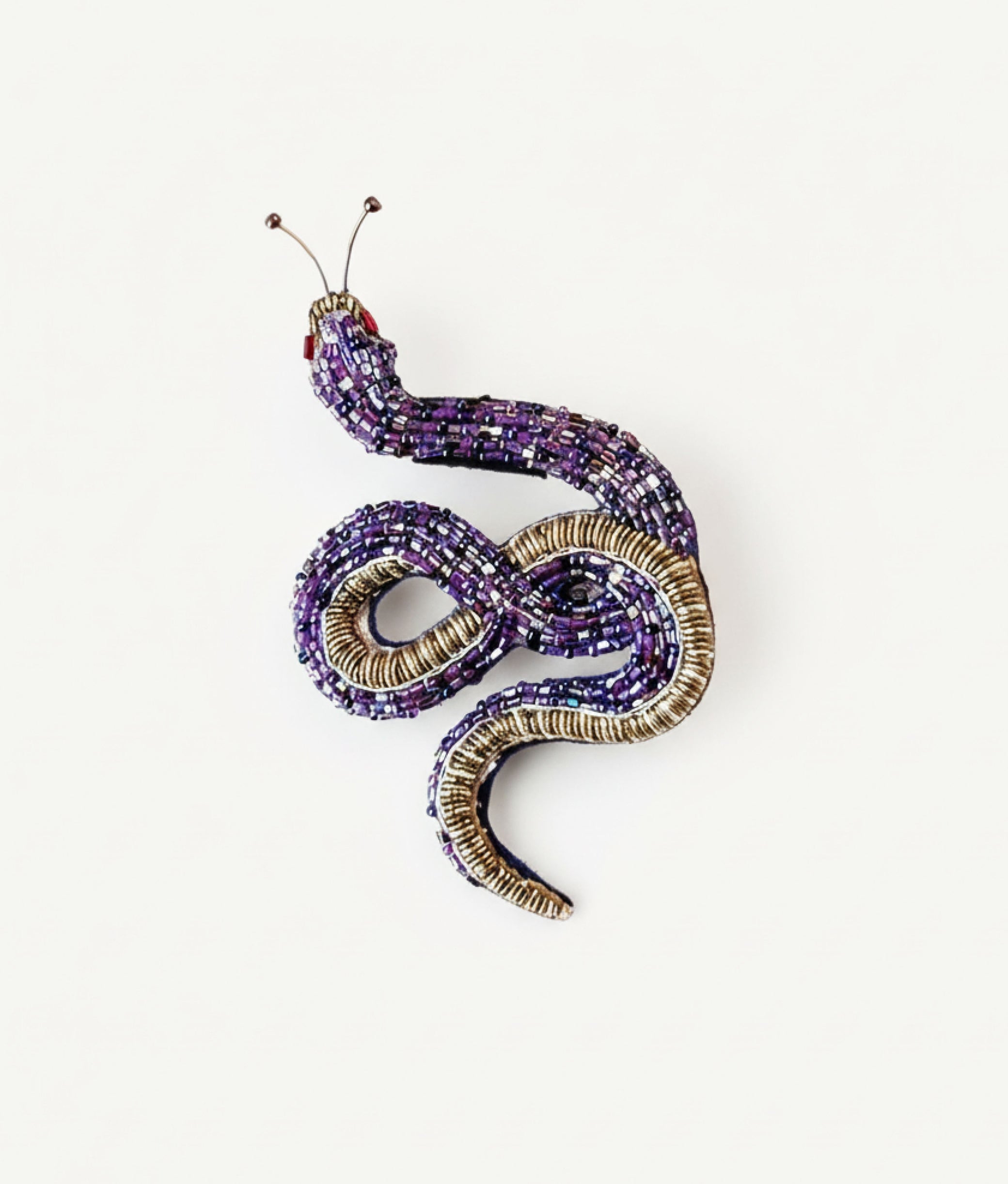 Amethyst Snake Trovelore Brooch