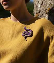 Amethyst Snake Trovelore Brooch