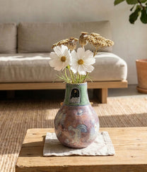 Angel Pink Glazed Ikebana Vase