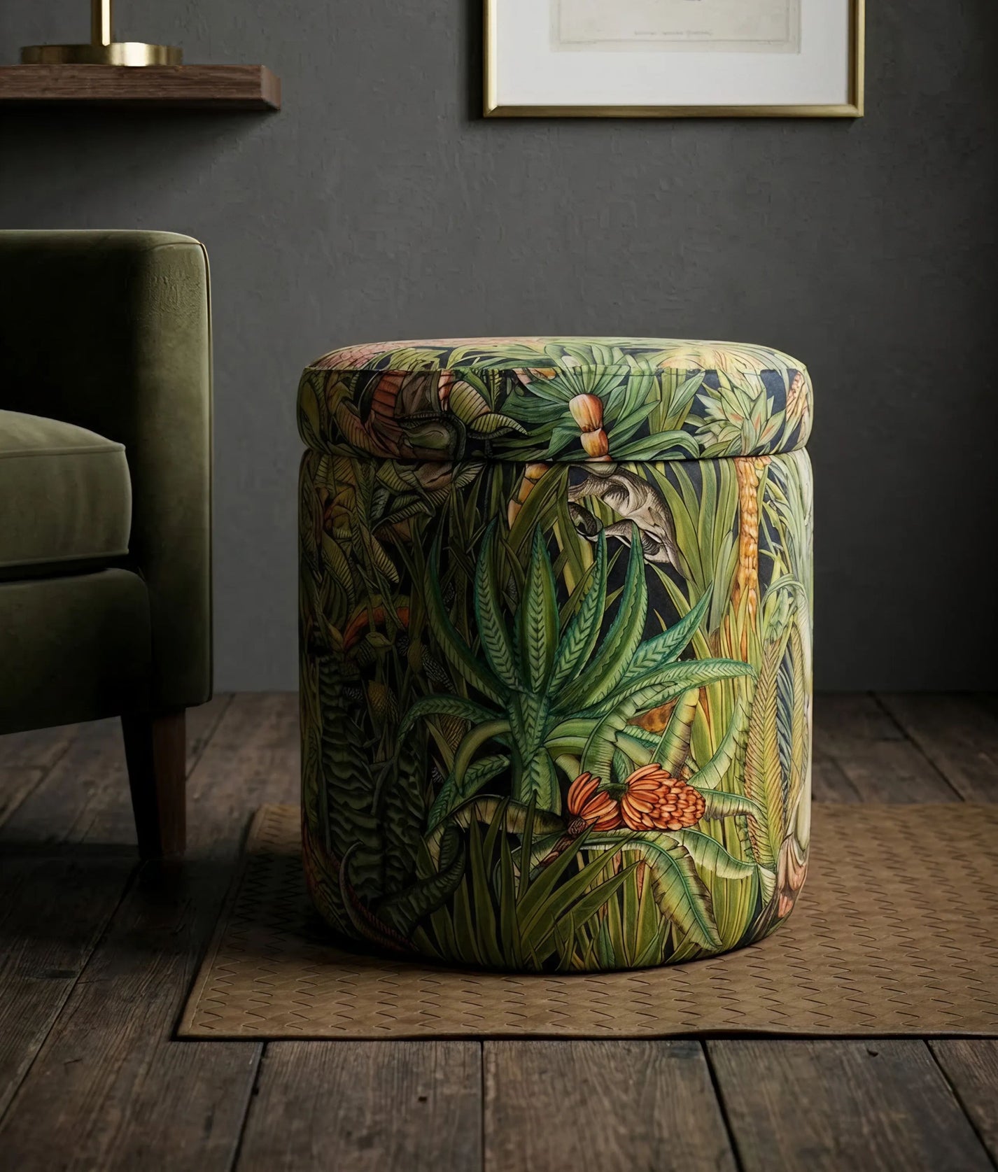 Animal Print Pouf