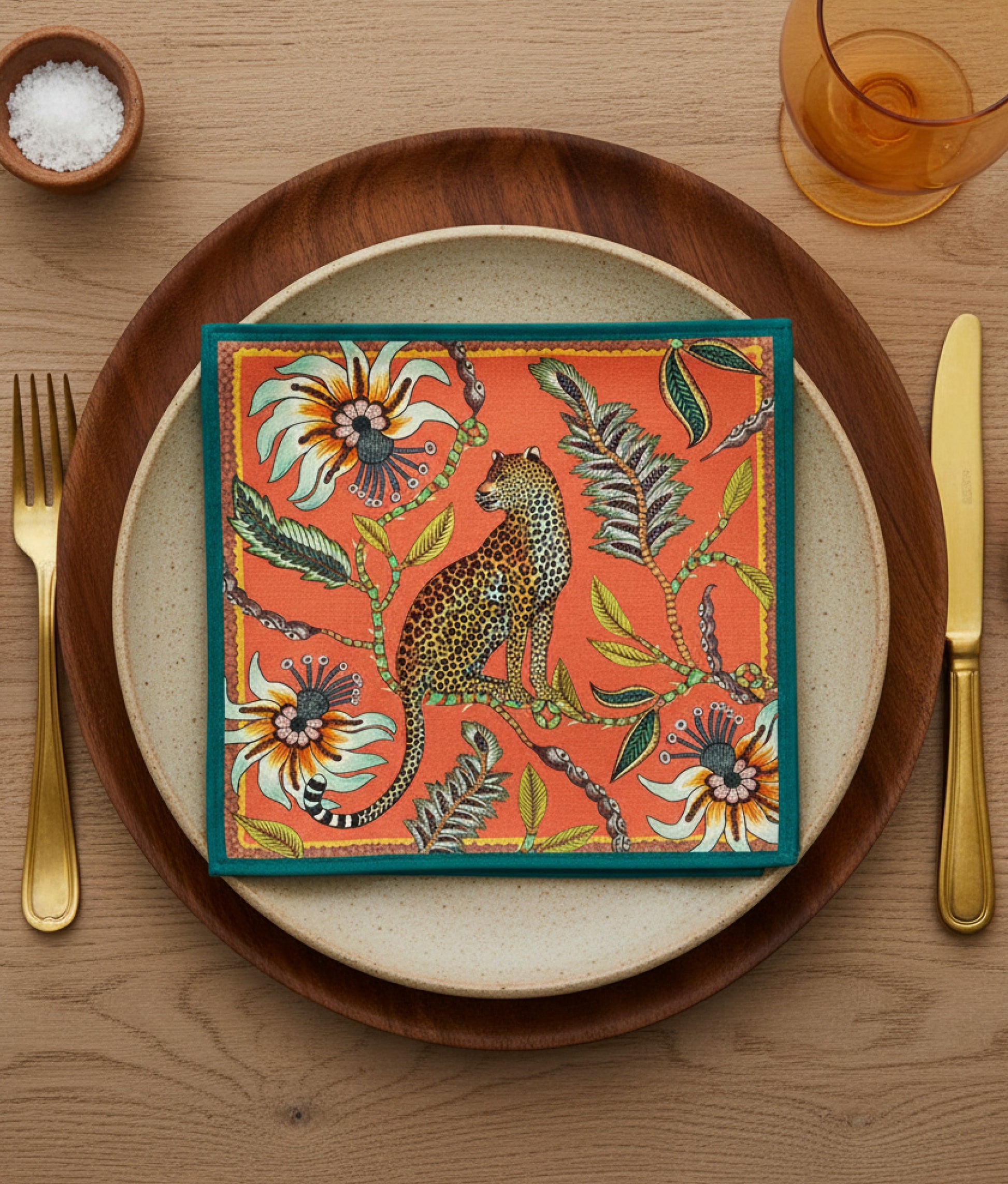 Leopard Coral Napkins