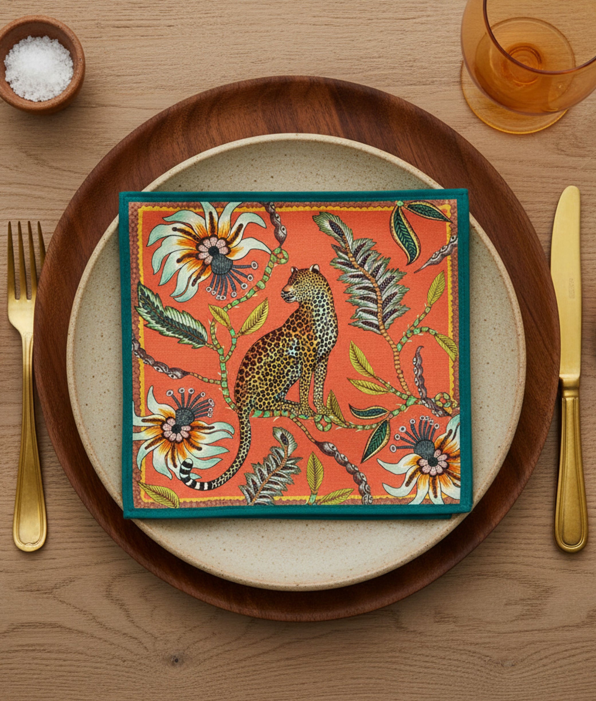 Leopard Coral Napkins