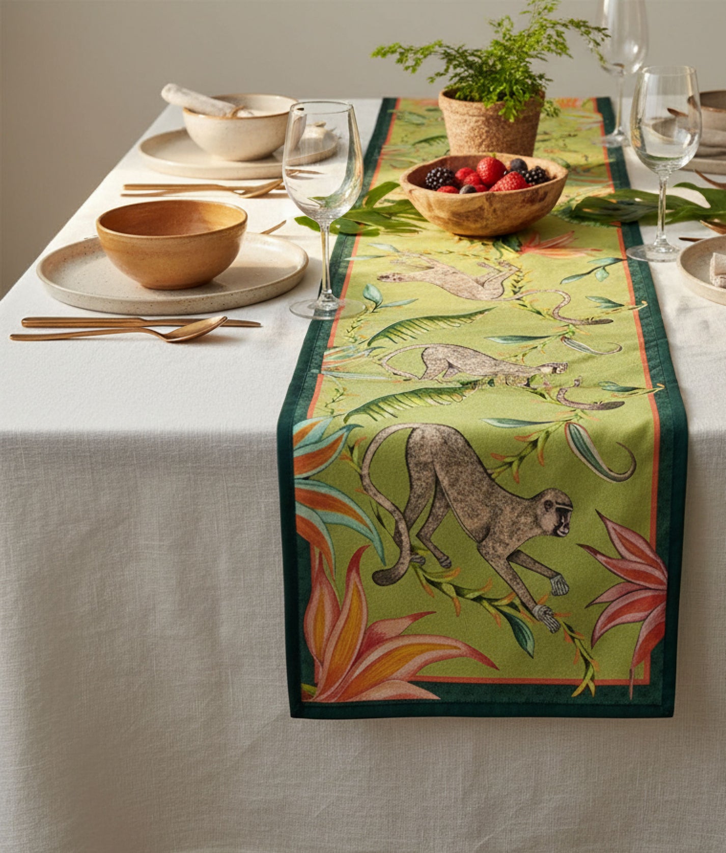Monkey Paradise Delta Table Runner