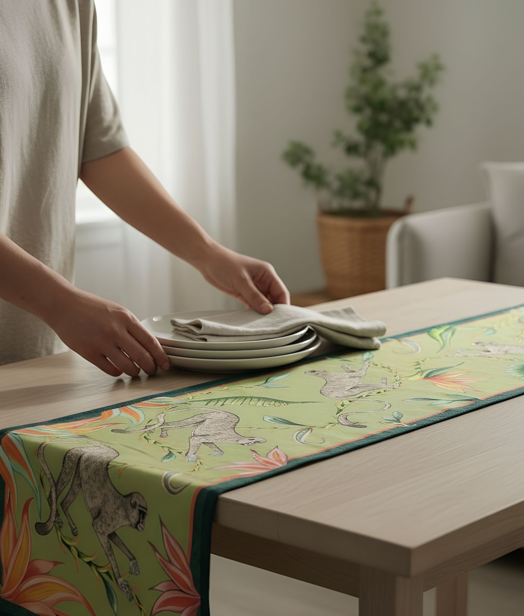 Monkey Paradise Delta Table Runner