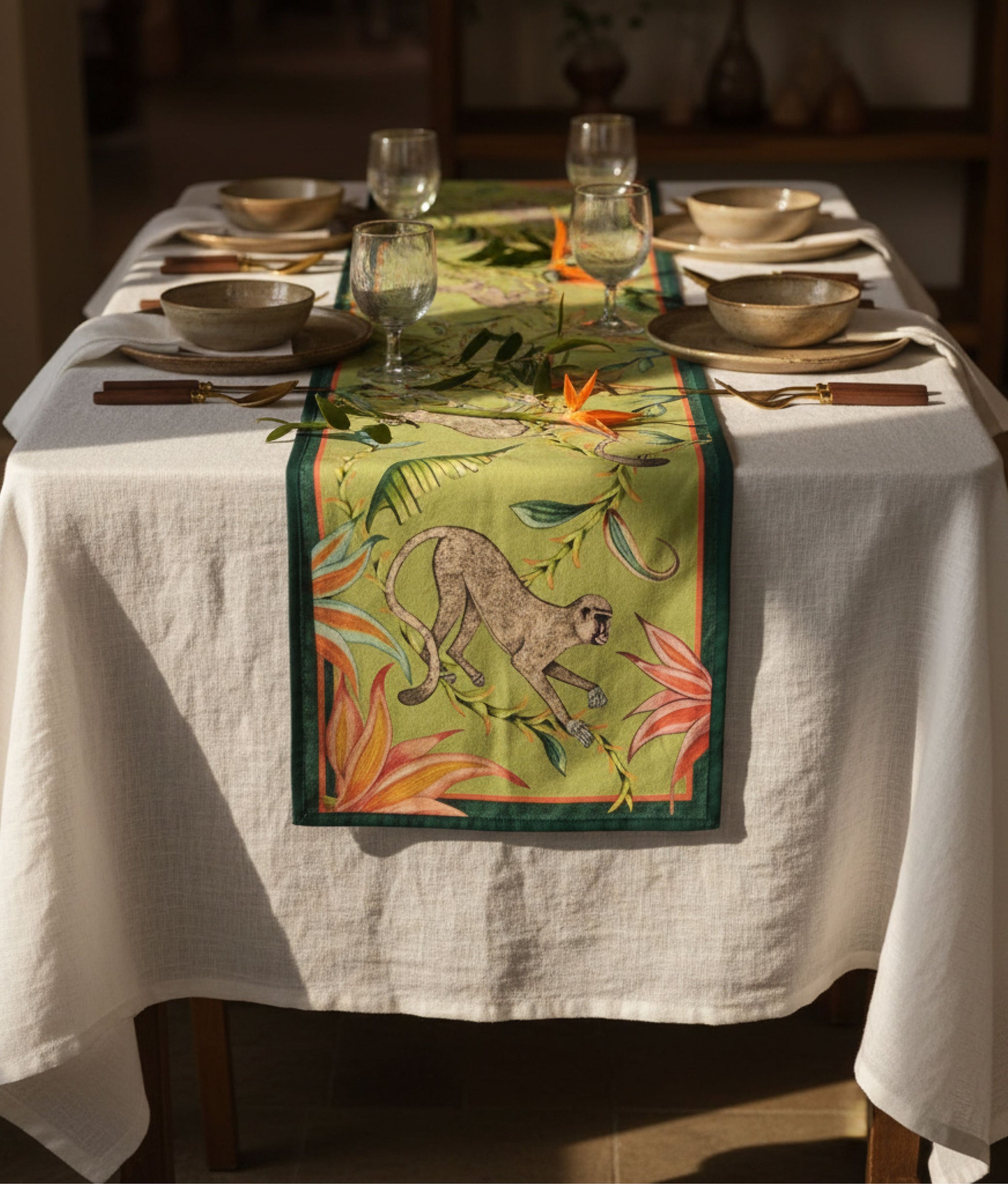 Monkey Paradise Delta Table Runner