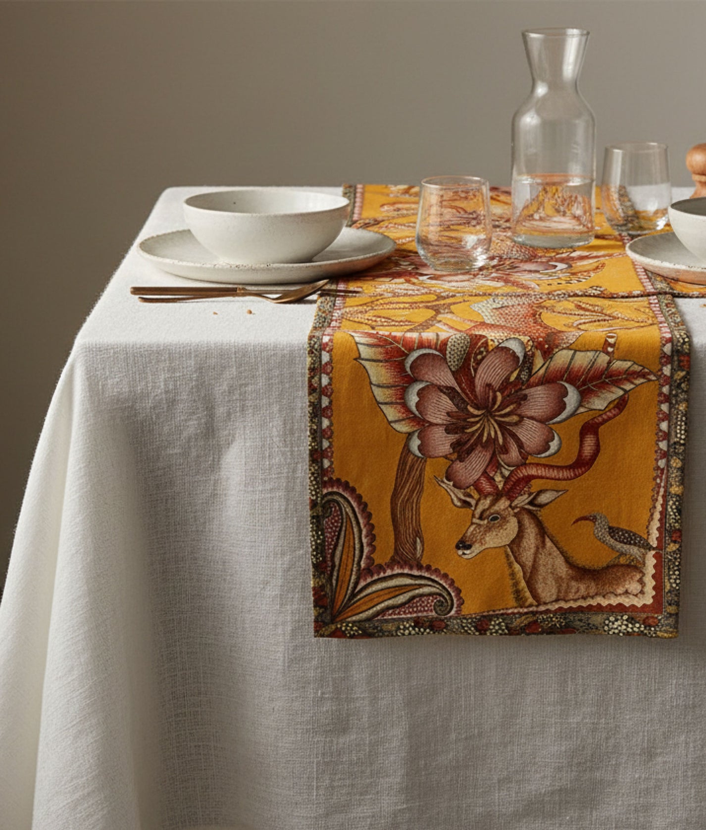 Pangolin Park Flame Table Runner