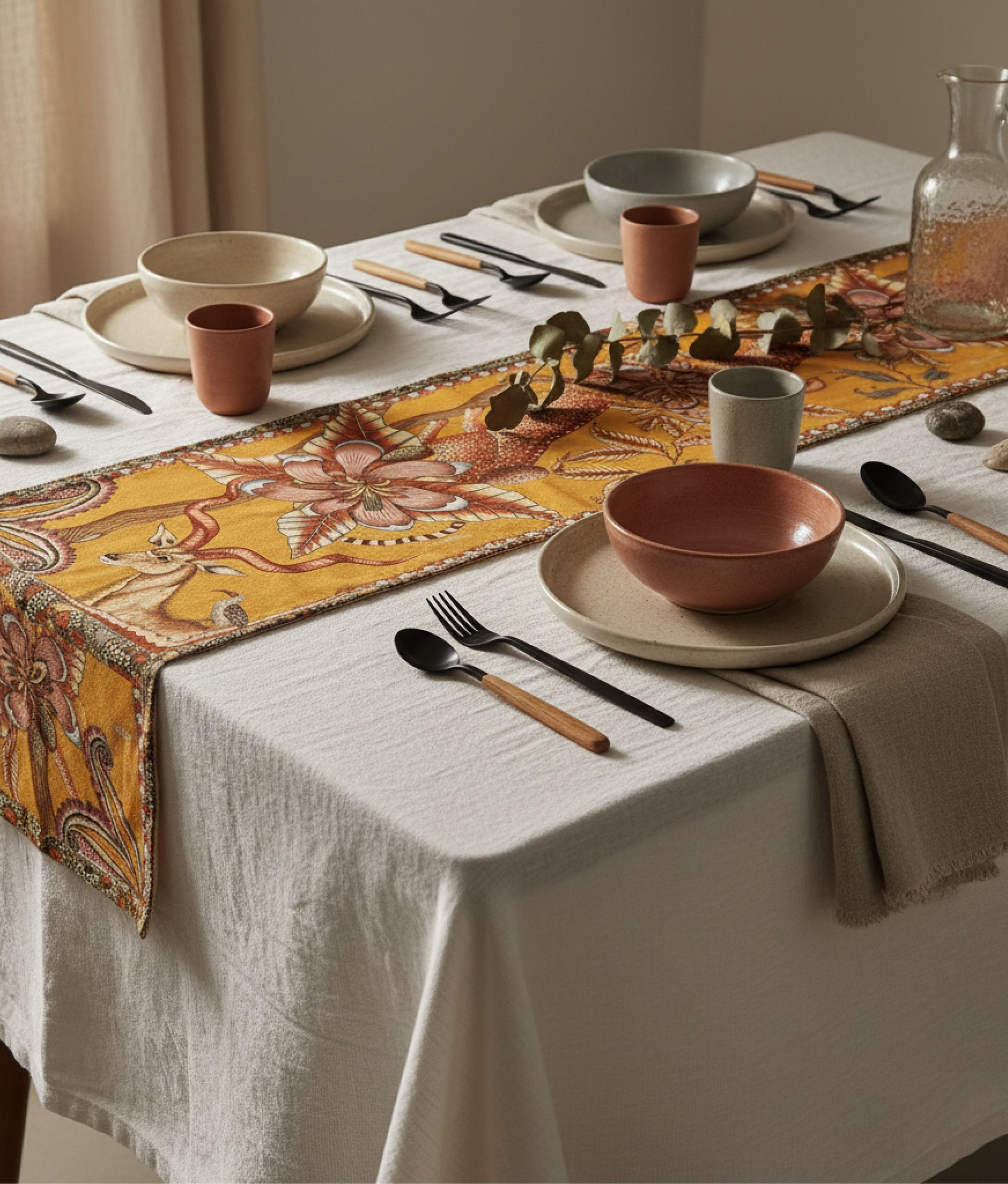 Pangolin Park Flame Table Runner
