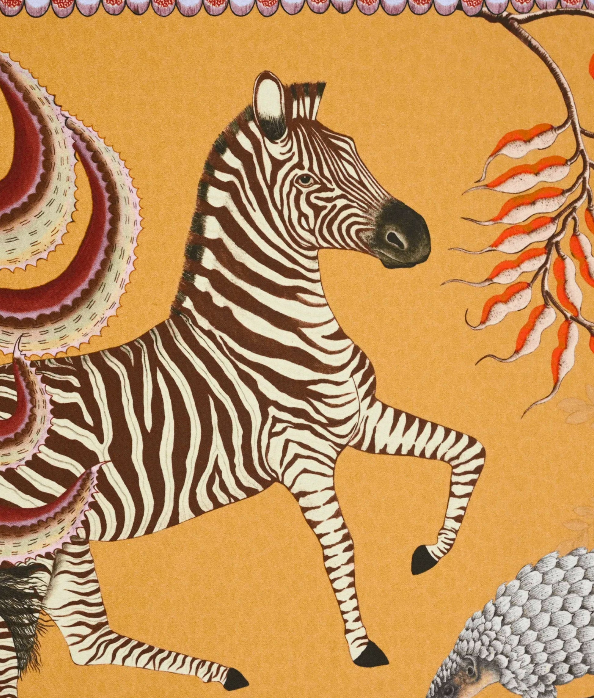 Pangolin Park Flame Table Runner