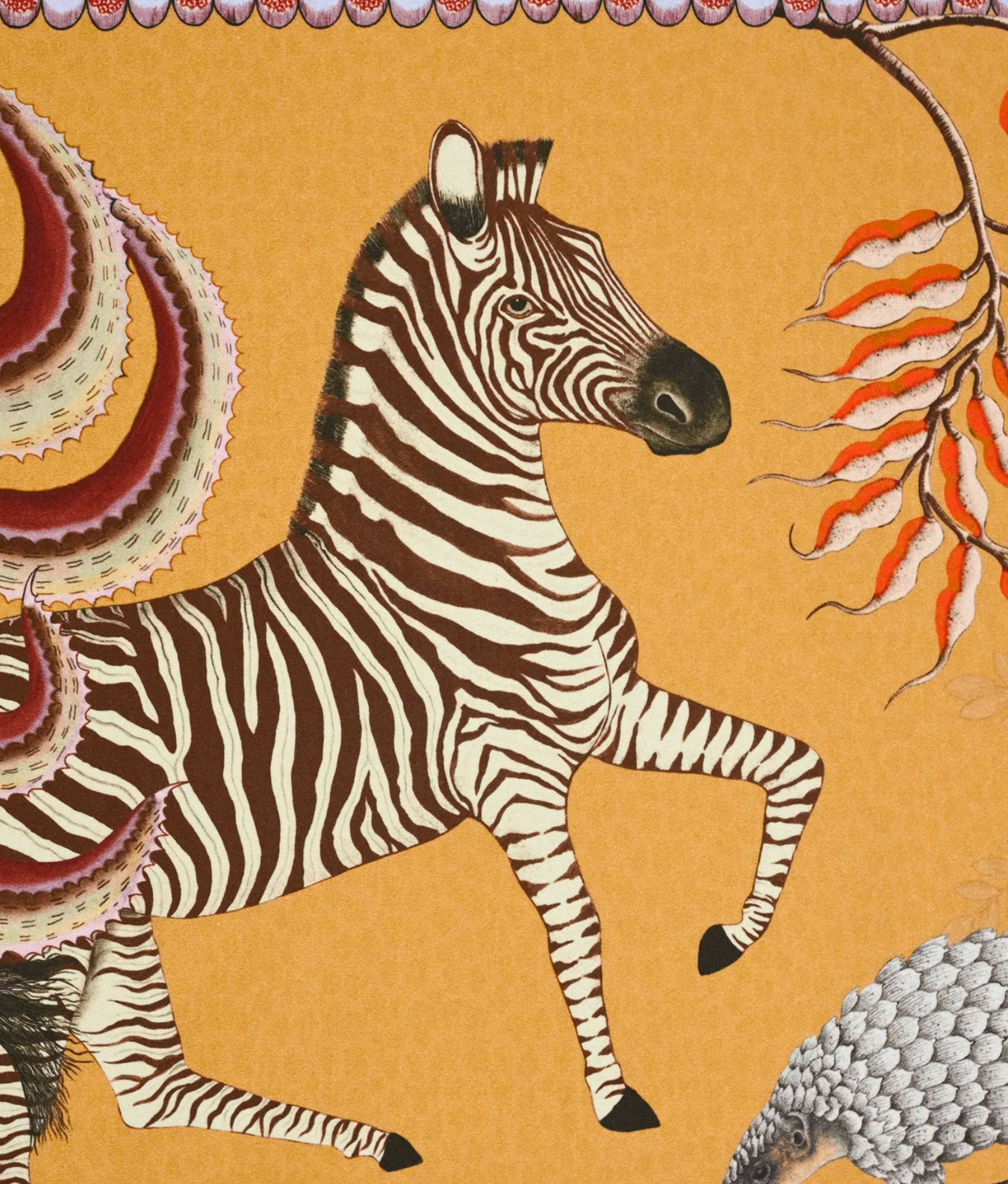 Pangolin Park Flame Table Runner