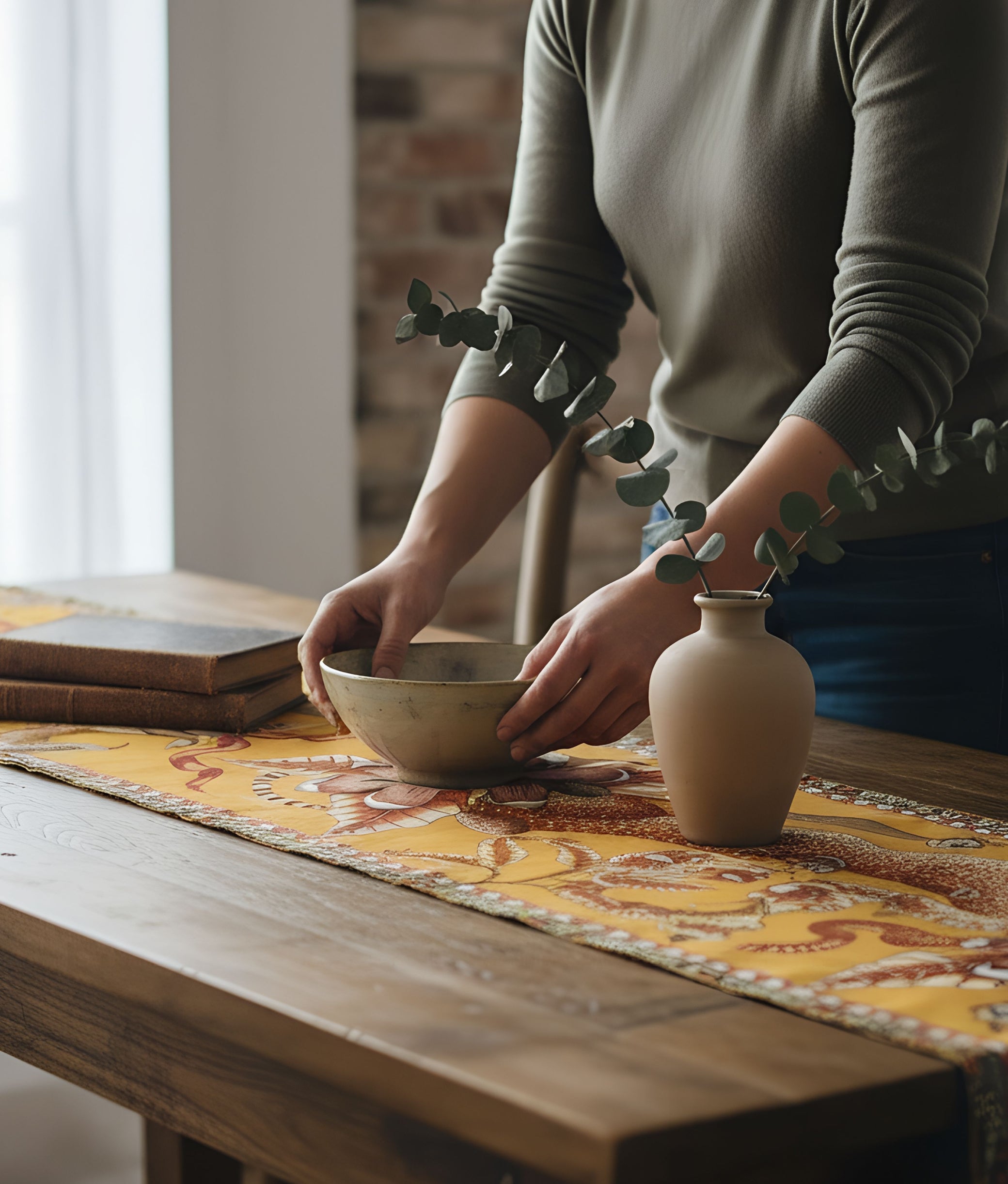 Pangolin Park Flame Table Runner