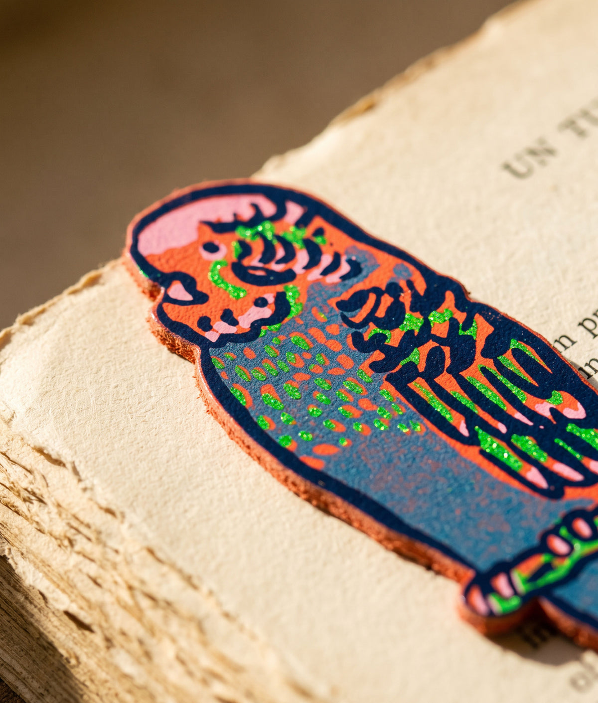 BUDGIE Red Blue Bookmark
