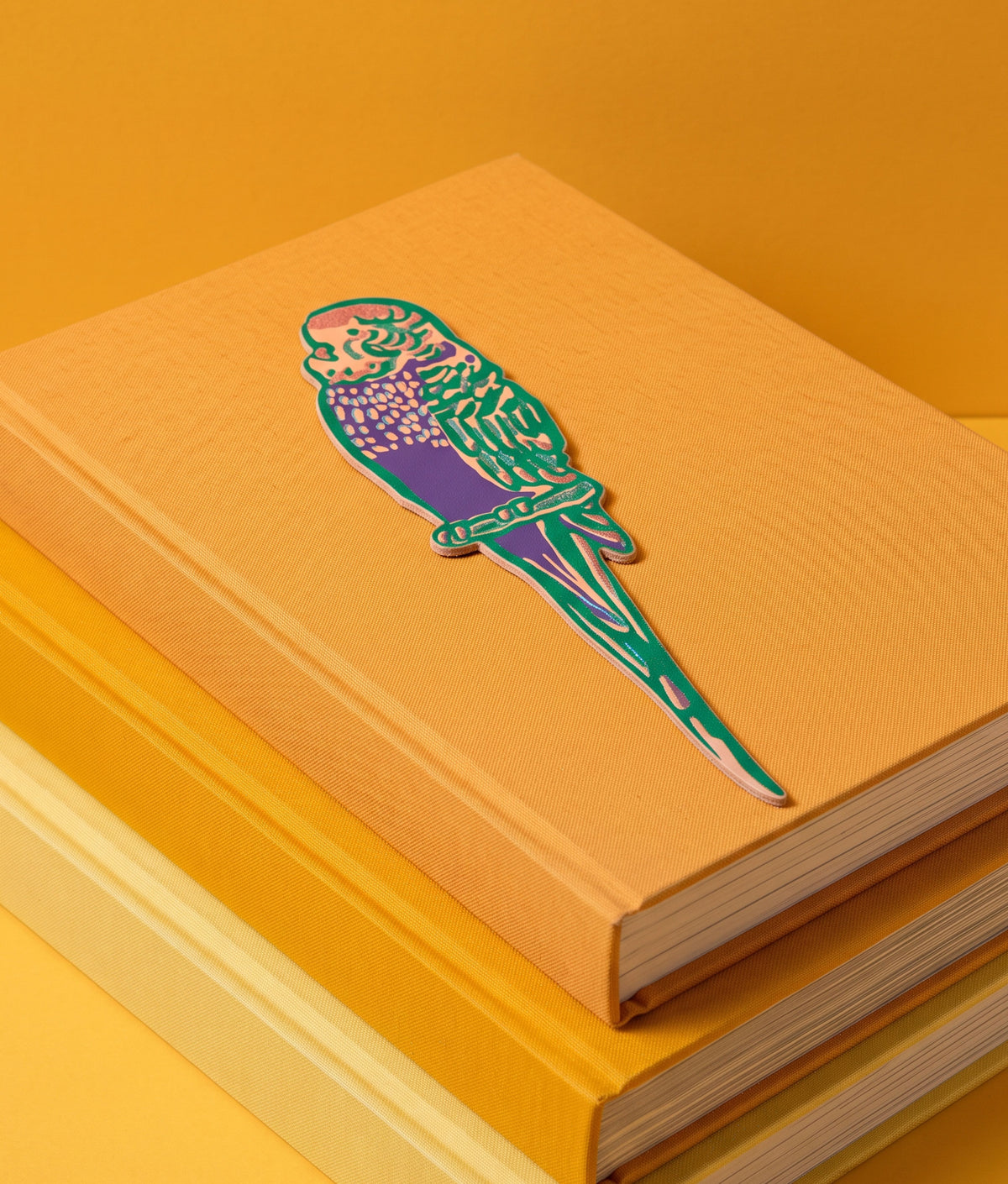 BUDGIE Pale Pink Purple Bookmark