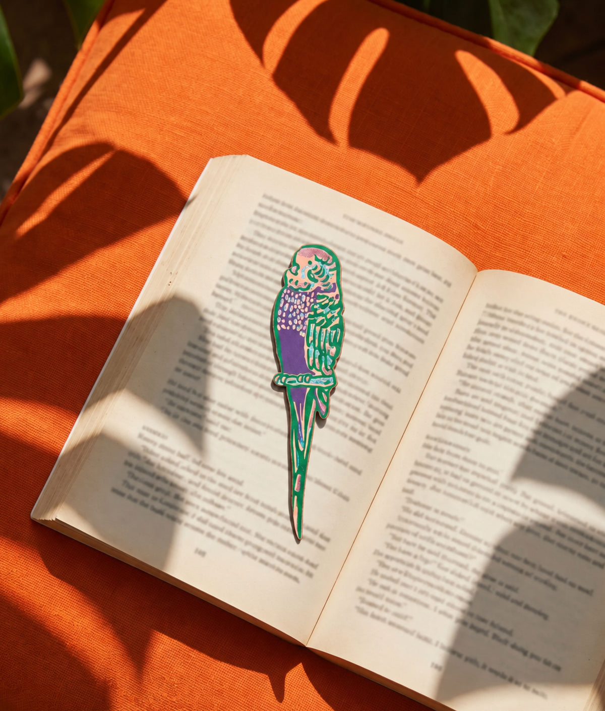 BUDGIE Pale Pink Purple Bookmark