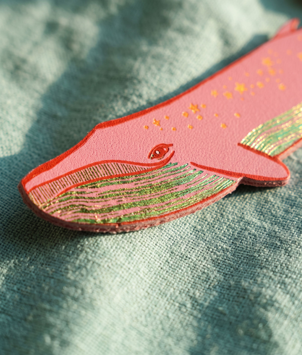 WHALE Hot Pink Bookmark