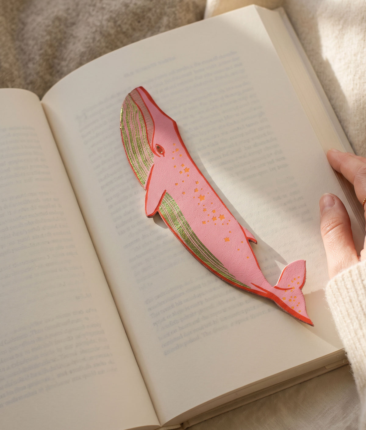 WHALE Hot Pink Bookmark