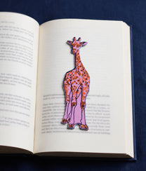 GIRAFFE Hot Pink Bookmark
