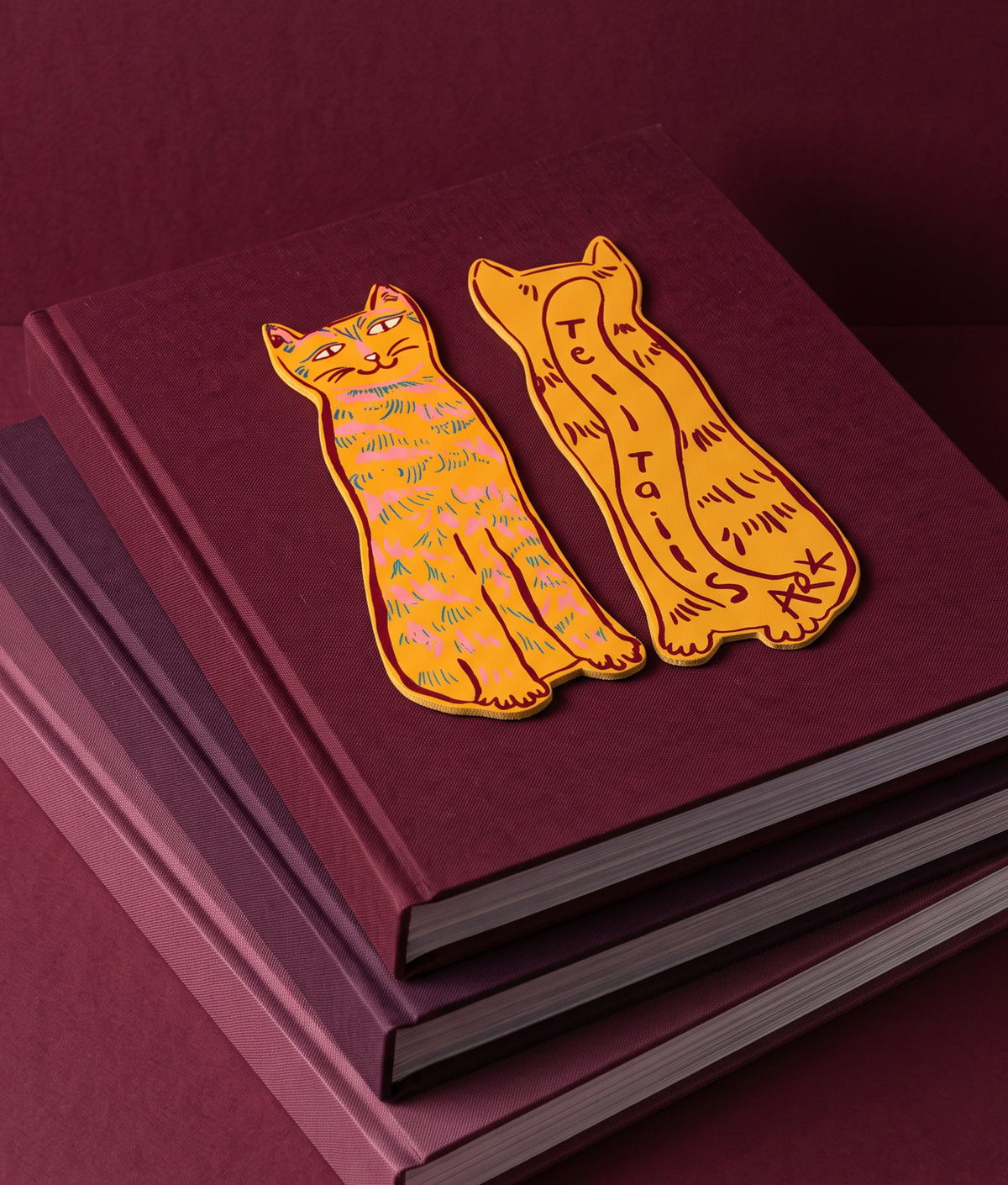 CAT TAILS Yellow Bookmark