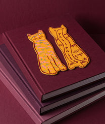 CAT TAILS Yellow Bookmark