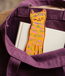 CAT TAILS Yellow Bookmark
