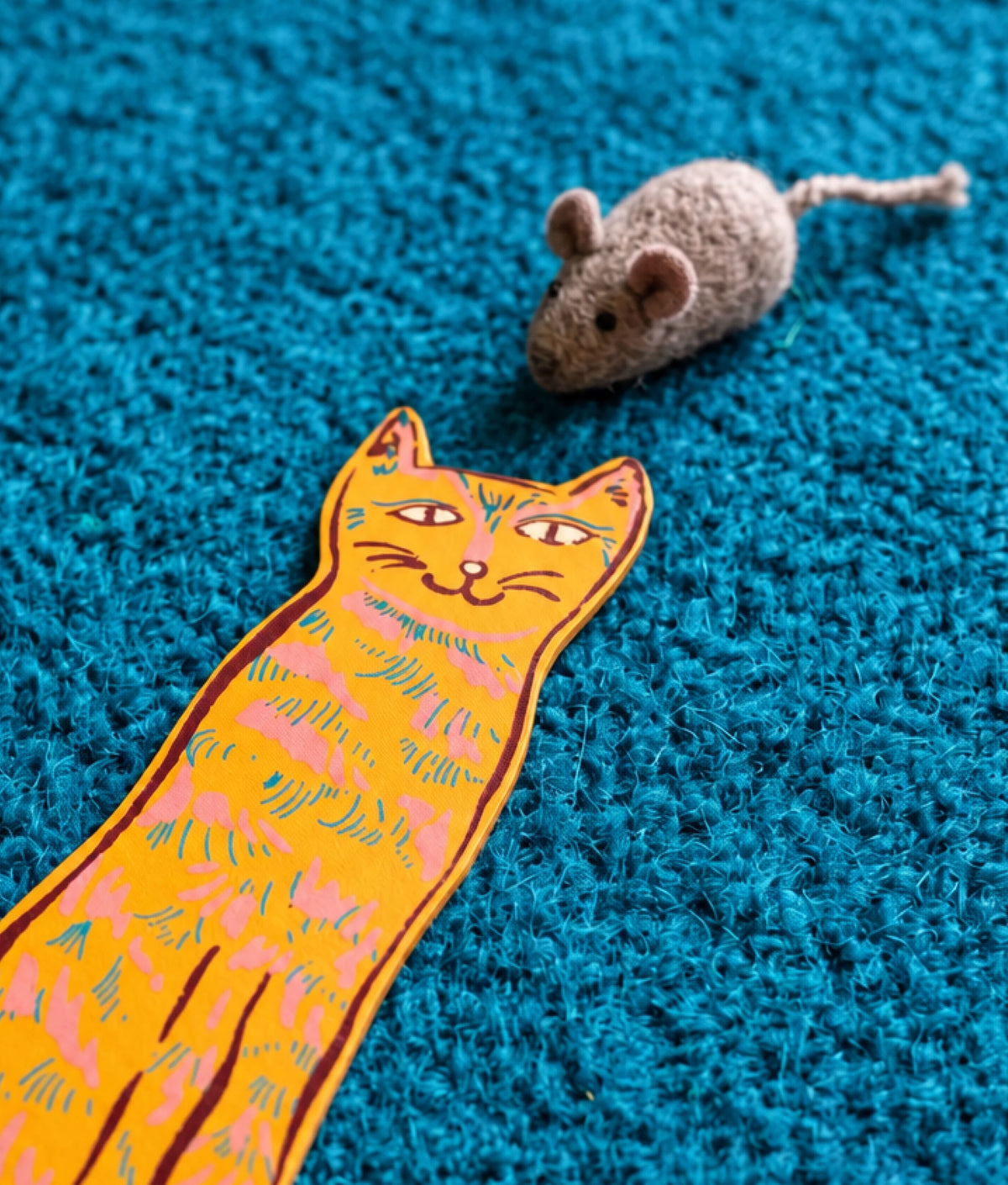 CAT TAILS Yellow Bookmark