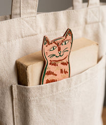 CAT TAILS Pale Pink Bookmark