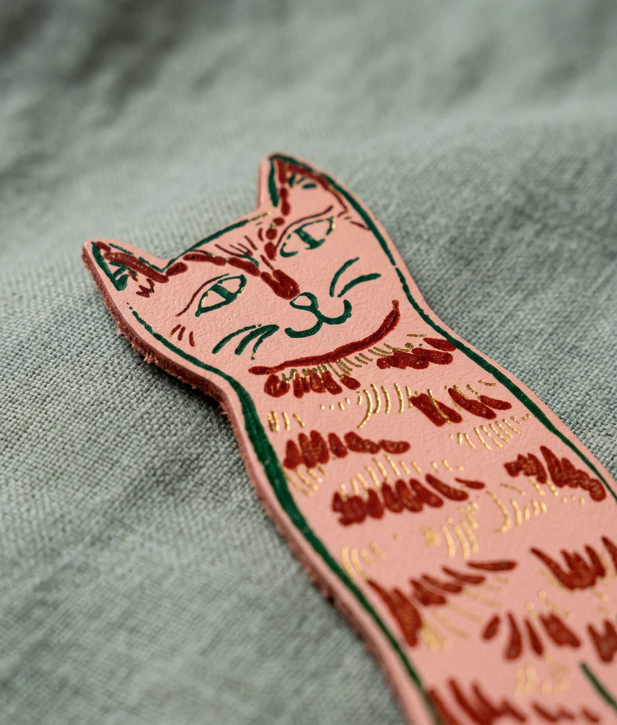 CAT TAILS Pale Pink Bookmark