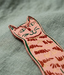 CAT TAILS Pale Pink Bookmark